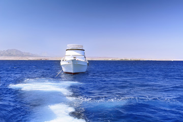 The Yacht in the Red Sea. Egypt.