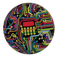 Fototapeta premium Spherical circuit