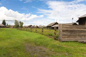 The old wooden houses