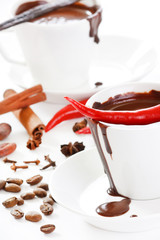hot chocolate with spice.