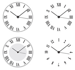 four different clocks