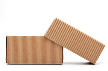 Empty cardboard box on a white background