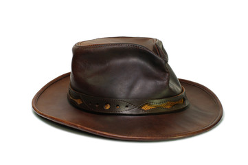 chapeau cuir cow boy australien