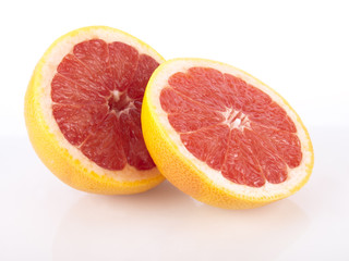 Fototapeta na wymiar fresh juicy red grapefruit