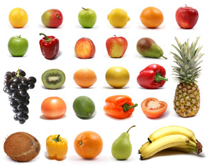 Healthy nutrition isolated on white