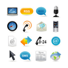 Communication icons set