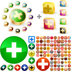Add buttons. Vector great collection.