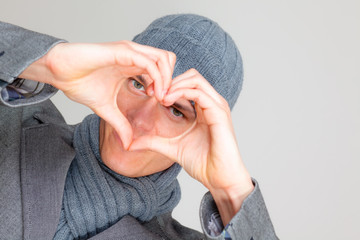 Obraz premium mann herz symbol