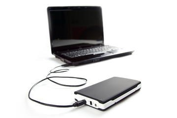 external hard disc connect to laptop