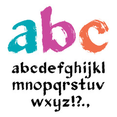 Brush alphabet - vector