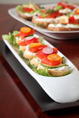 Smoked salmon appetizers
