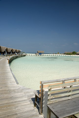 Overwater bungalows, Maldives