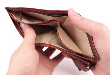 Empty wallet. Crisis concept.