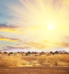 Selbstklebende Fototapeten Afrikanische Hütte © Galyna Andrushko