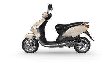 Naklejka premium Scooter - isolated side view