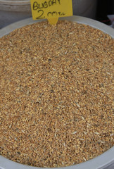 Wheat in the seller of seed