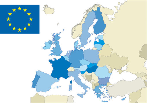 Carte europe - 27 pays - Map of Europe (#1)