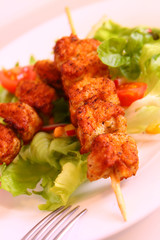 grillspiesse mit salat