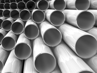 high technology background - aluminum tubes