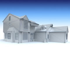 Stately home architecture model