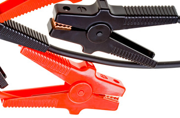 Jumper cables isolated on white