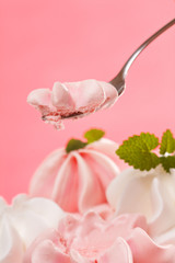 Strawberry and vanilla  ice cream