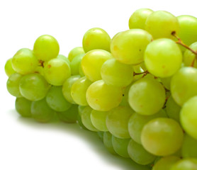 green grapes on white