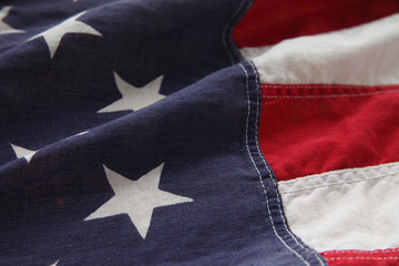 U.S. flag close up