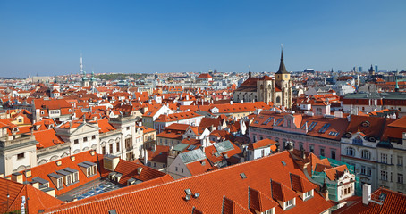Obraz premium Red roofs of Old Town, Prague, Czech Republic