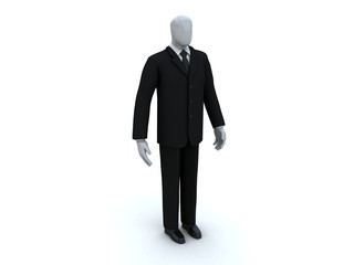businessman character staying on white background