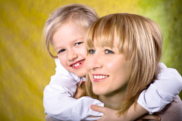 mother and daughter portrait