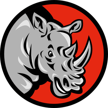 Angry rhinoceros side icon