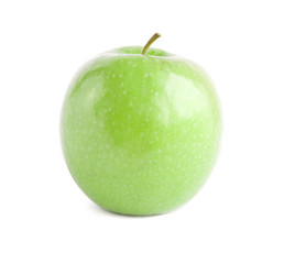 Close-up of green apple isolated on white