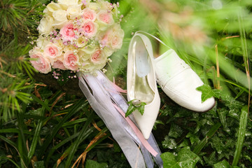 Ehe, Brautstrauß, Hochzeitsschuhe