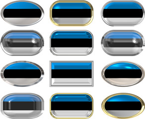twelve buttons of the Flag of Estonia