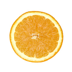 Half of orange isolated on a white background