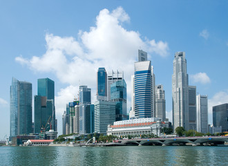 Fototapeta na wymiar Singapore skyline, financial district