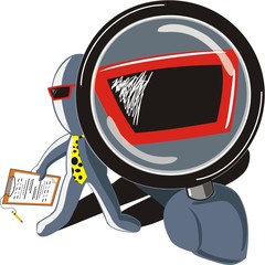 Man with Magnifying Glass