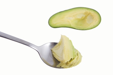 Avocado and a spoon.