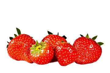 Bright ripe strawberry isolated
