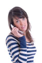 Fototapeta premium Pretty girl on phone