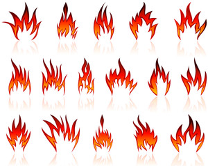 fire icons set
