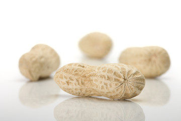 Pile of ripe crude peanuts