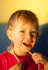 Cute little girl smiling