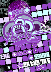 Partyflyer Vorlage Retro Disco Party