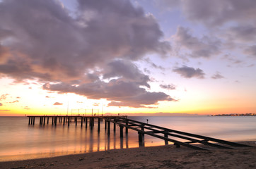 Fototapeta na wymiar Sunset over Sea