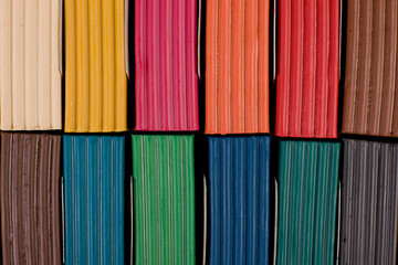 Multi colored plasticine in box