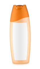 isolated orange bottle with curve cover