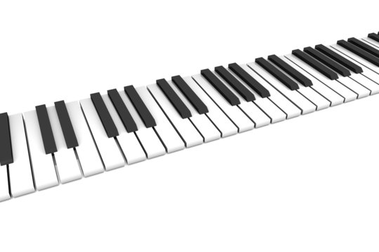 Klavier Klaviatur gerade, schr&auml;g 2