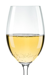 wineglass and white wine
